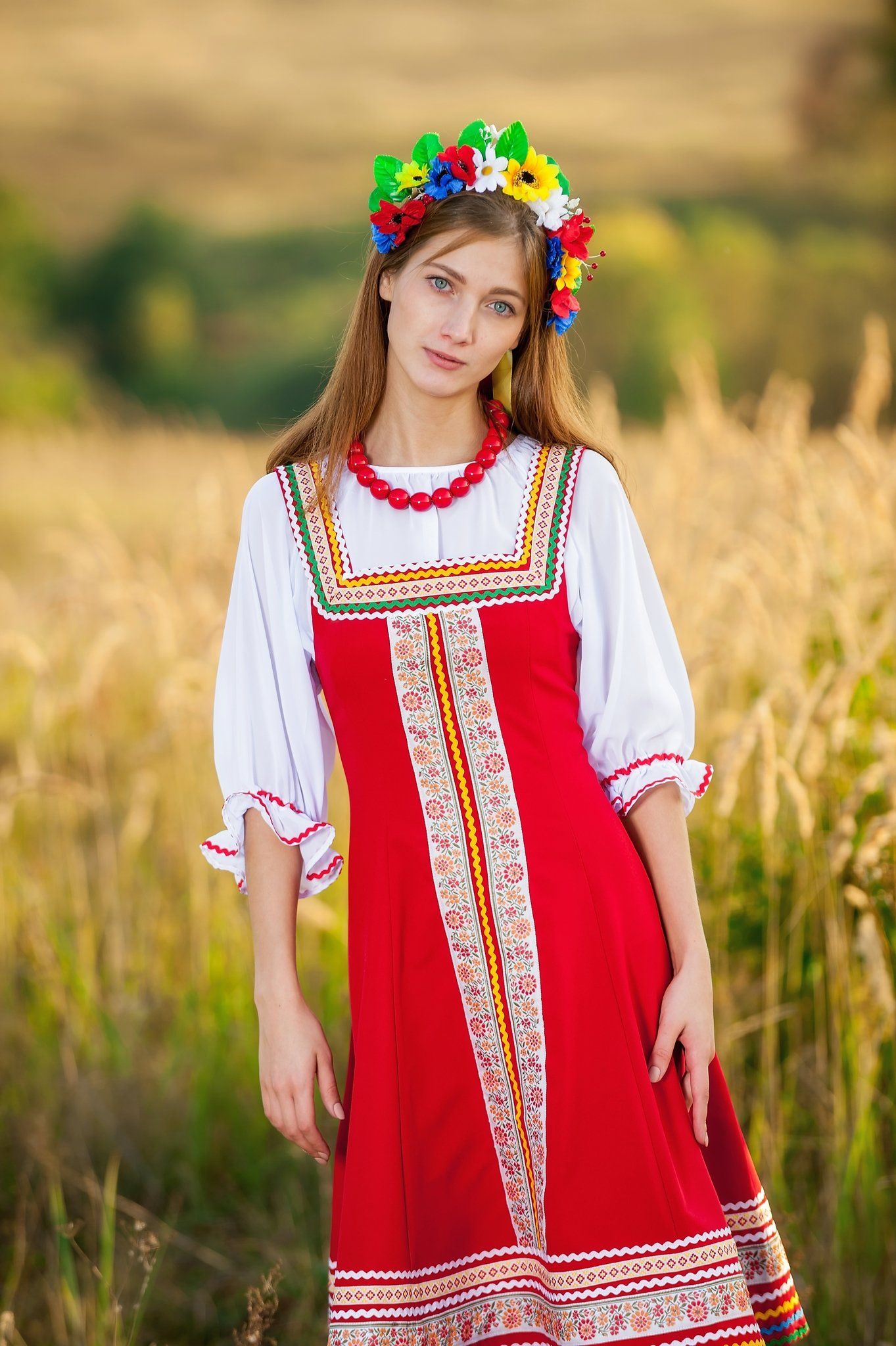 Women in Slavic costumes in Zagreb — step in, relax, and chat live